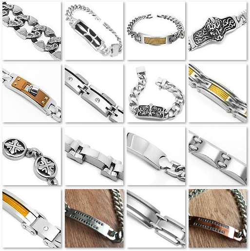 D504 bracelets acier 316 64pcs